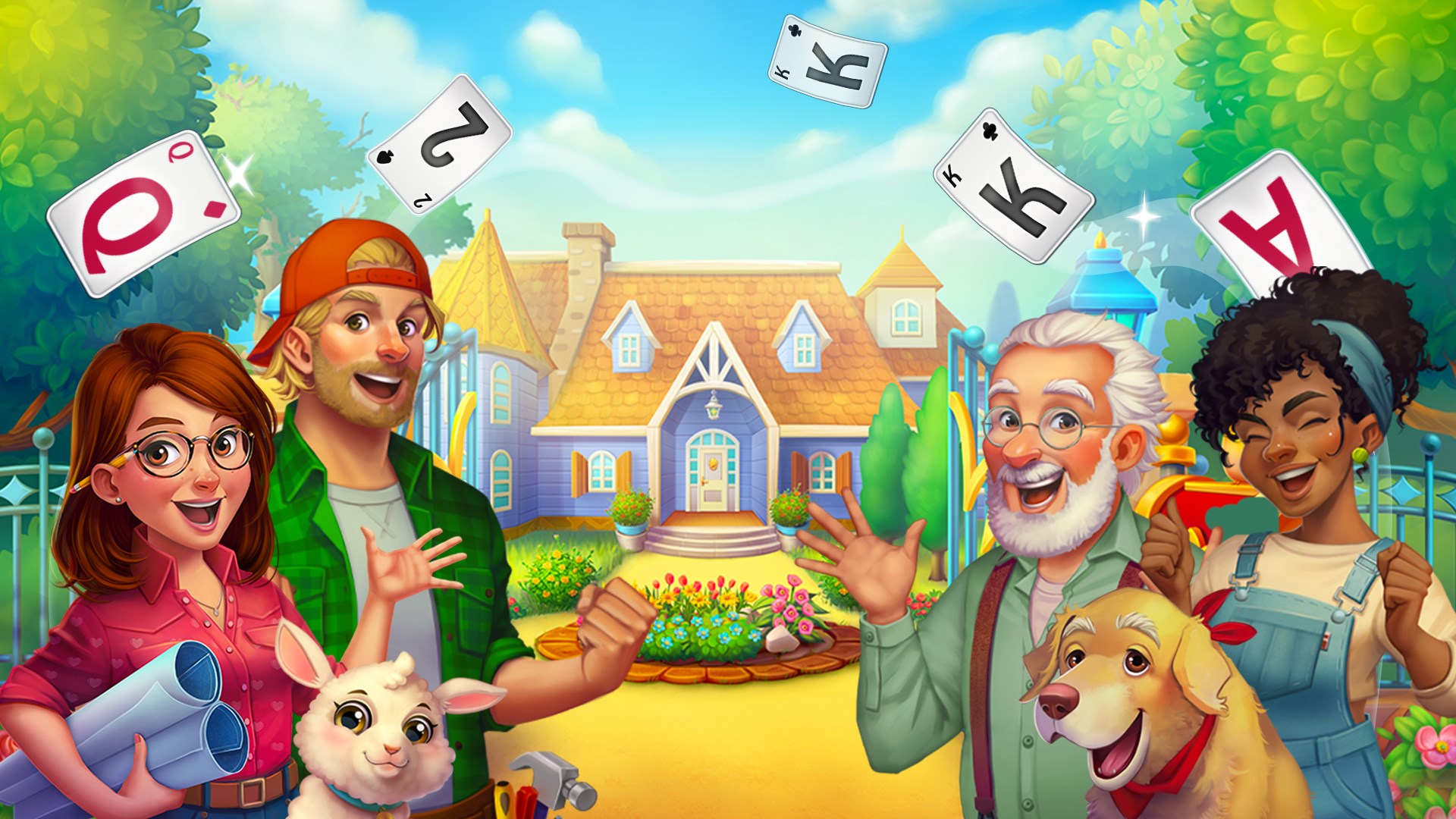 Solitaire Home Story superhero art