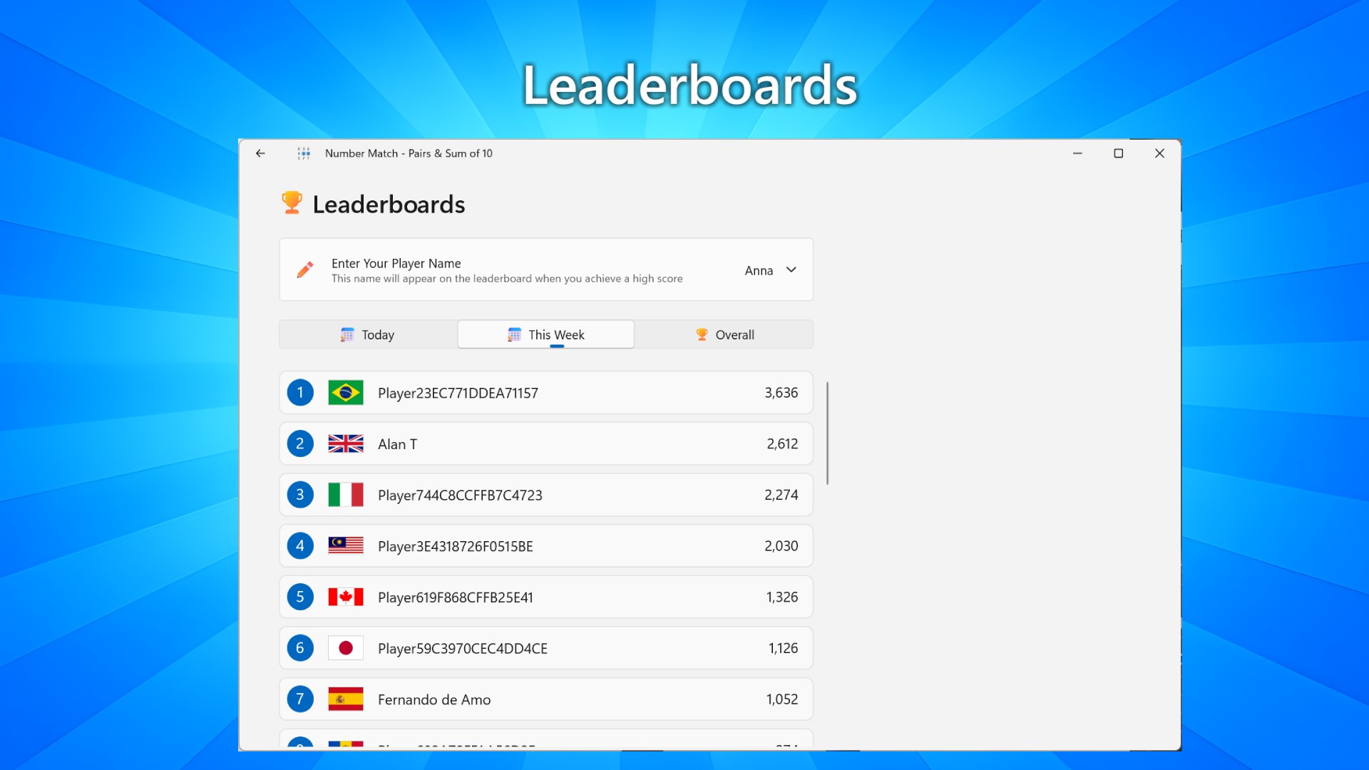 Leaderboards
