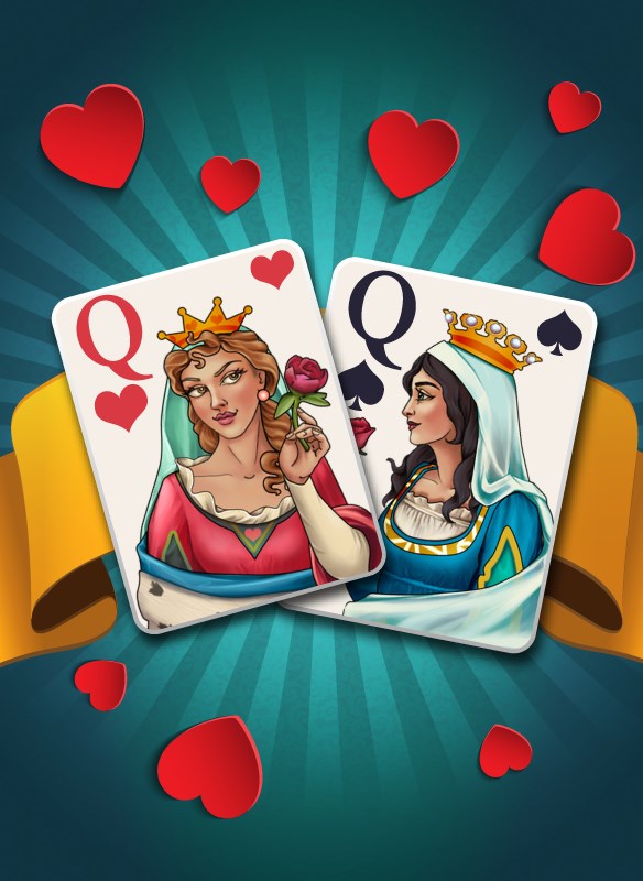 Hearts Deluxe brandedkey art